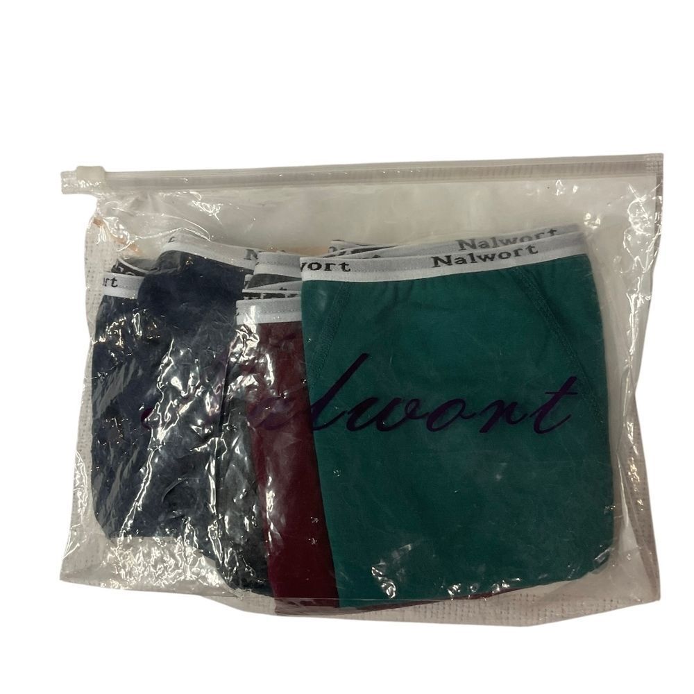 Nalwort Women's 5 Pack Comfort Underwear Panties Set Size XL Navy Burgundy Green